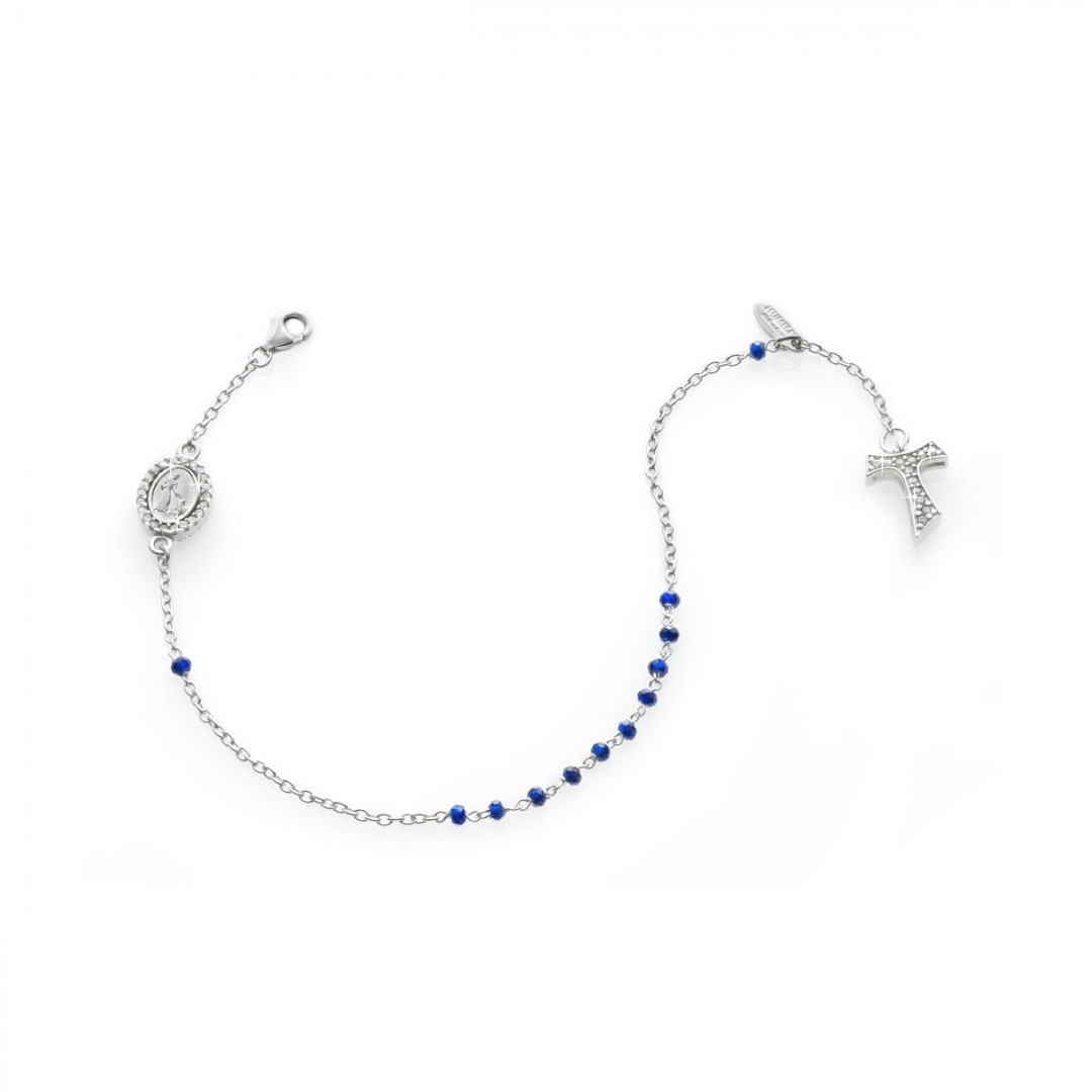 18kt white gold rosary bracelet