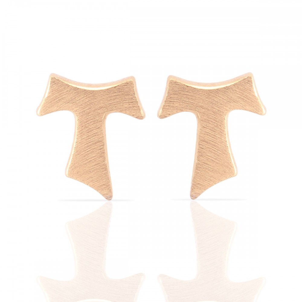 Humilis rose gold plated satin sterling silver earrings