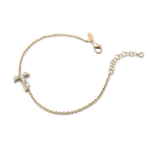 Kids/Girls Blessed Bracelet: Gold Chain with Ivory Star-Shaped Cross –  taudrey